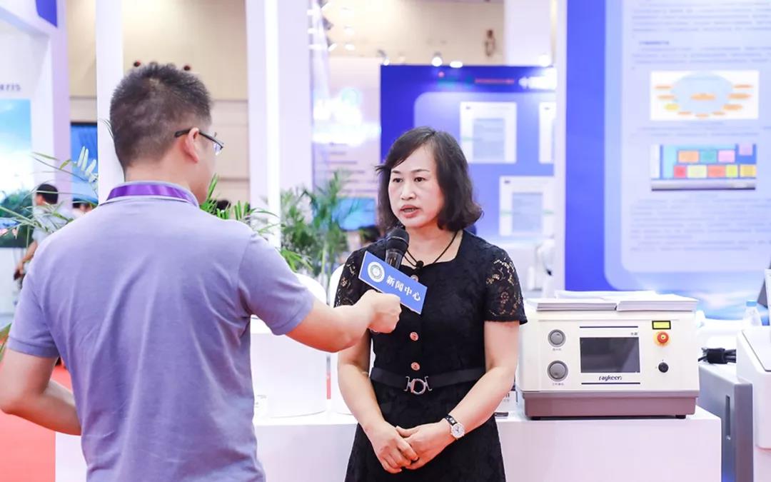 2019医学装备展览会-瑞柯恩总经理张敬申女士接受媒体采访